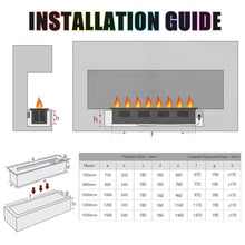 3D Water Vapor Fireplace,with 7 / Multiple Adjustable Flame Colors and 5 Brightness Levels, Brushed Stainless Steel,Touch Control,for Office,Home,Hotel,Restaurant 7colorsRemotecontrol-700mm