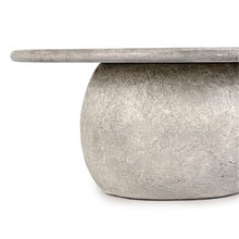 Kosas Home Britney 42-Inch Light Gray Concrete Stone Round Outdoor Coffee Table