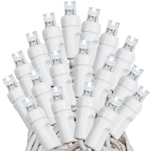 Novelty Lights 24-Pack 25 Feet 50 Light Pure White LED Christmas Lights White Wire, Connectable Mini String, Indoor/Outdoor, Commercial Grade, UL Listed