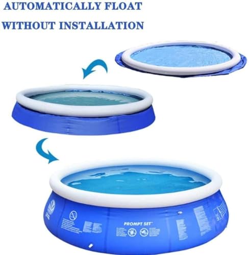 FFCJJDS Oversized Above Ground Inflatable Swimming Pool 15x4ft Blue