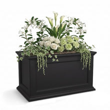 Mayne Fairview Self-Watering Rectangular Trough Planter, Black