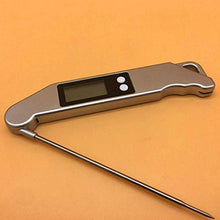 MVUYO Electronic Digital Display Thermometer Foldable Food Plug-in Barbecue Fillet Liquid Thermometer