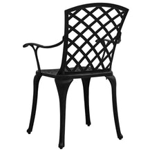 NLQMSU 5-Piece Cast Aluminum Bistro Set Black Round Table