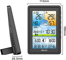 SHANBOYU Wireless Weather Station with Outdoor Sensor, 16 in 1 Weather Forecast Station, LCD Color Screen, Indoor Outdoor Hygrometer Thermometer, Temperature Humidity Monitor Gauge