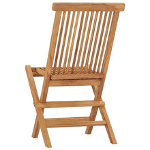 RJPLMFV Folding Patio Chairs 8 pcs Solid Teak Wood Outdoor Chairs Balcony Chair Deck Chairs for Gardens, courtyards
