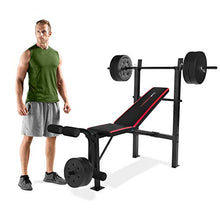 CAP Strength Standard Bench with 100 lb Weight Set, Leg Developer, Flat Black