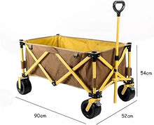 IRYZE Outdoor Utility Wagon Foldable Outdoor Utility Cart Foldable Wagon Cart Camp Shopping Picnic Luggage Trolley Mountain Pulley Pull-Cart Grocery Cart