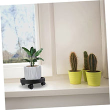 YYBOES Flower Pot Base Plant Pot Caster Heavy Duty Plant Dolly Indoor Planters White Plant Shelf Plant on Wheels Indoor Plants Round Flower Pot Stand Pulley Garbage Can Resin