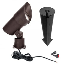 WAC Landscape Lighting, LED 12V Large Size Accent Light with Adjustable Beam Angle and Integral Brightness Control 740-2300 Lumens 4000K Cool White Built-in LED in Solid Brass Coated with Bronze