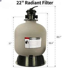 22" Above Ground Sand Filter Pump System & Luster Kits for Rx Clear Radiant