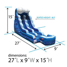 TentandTable Inflatable Water Slide for Kids and Adults, Commercial Grade, 27' L x 9' W x 15' H, Blue Marble Wave