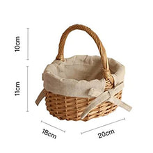 Storage Basket,Picnic Creative Wicker Bamboo Baskets Picking Rattan Shopping Hand Woven Hamper for Camping and Outdoor Party