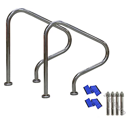 MSHOSAC Stainless Steel Pool Handrail for Inground Pool, Safety Handrails, Swimming Pool Stair Rail with Grip Cover, 4ft
