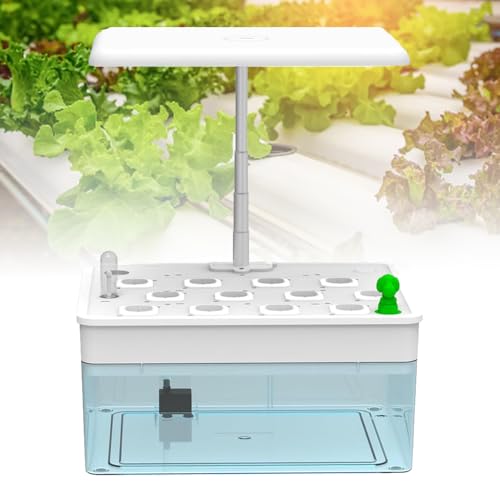LKXNEW Hydroponic Indoor Planting Lamp with Adjustable Bracket and Touch Control for Home and Kitchen