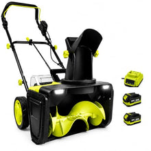 Battery Snow Blower, 40V, 2x20V Batteries, 25FT Throw, Dual LED