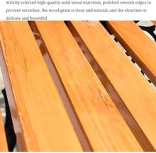 ERoomQ Outdoor GThe Bench,Outdoor GThe Terrace Bench, Cast Iron Anticorrosive Solid Wood Seat Leisure Table and Chair Combination (Table)
