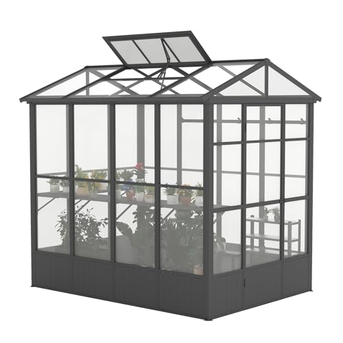 FunMay 6.5x8FT Greenhouse, Polycarbonate Green House with Fully Auto