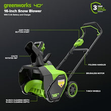 Greenworks 40V 16" Gen 2 Snow Blower with (1) 5Ah Battery and Fast Charger