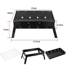 OEKFVCHVZ Portable Barbecue Charcoal Grill Stainless Steel Small Mini BBQ Tool Kits for Outdoor Cooking Camping