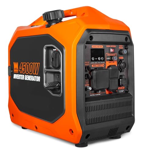 WEN 4500-Watt Inverter Generator, RV-Ready, Quiet, Portable, Gasoline Powered and Lightweight with Fuel Shut Off (56432i)