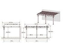 Vita Valencia 12' x 16' Attached Vinyl Pergola White