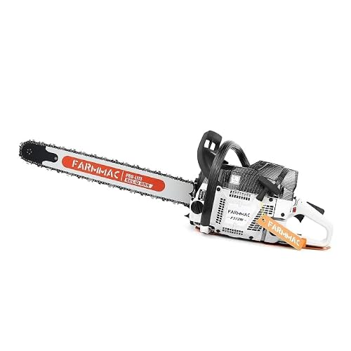 FARMMAC 71cc Gas Chainsaw 28 Inch Bar, 372W 5.5HP Full Crank Engine with Chain Brake & Ergonomic Handle, Replacement Parts Fit Husqvarna 372X, Heavy Duty Logging Saw for Farm, Ranch & Land Clearing