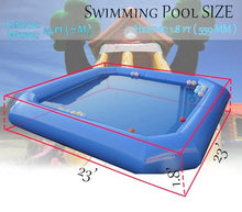 INTSUPERMAI Inflatable Swimming Pool 23×23×1.8ft for Water Entertainment Blue