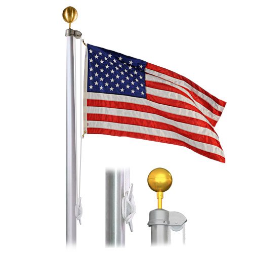 Eder Flag Special Budget 30 Foot 4" x 2-3/8 x .125 Satin Finish Flagpole Satin Brushed