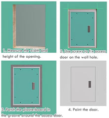 28x48 24x44 30x40 16x40 Mobile Home Water Heater Access Door, Big Inspection Revision Doors Panel with Aluminum Frame, Flush-Mounted Drywall Hole Cover(23x40in)