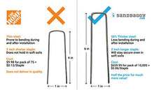 Sandbaggy 10,000-Count Rust-Free 6-Inch Landscape Staples Galvanized Garden Stakes