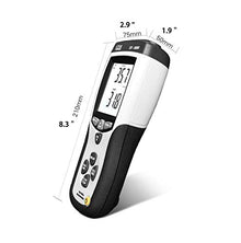 NEWTRY Digital Anemometer Thermosensitive Wind Speed Meter Sensor Portable Wind Gauges Air Flow Velocity Thermometer for Measuring Wind Speed Temperature Volume with Backlight DT8880