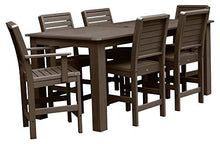Highwood 7pc Rectangular Counter Height Dining Set 84" x 42" Weathered Acorn
