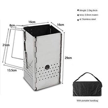 Stainless Steel Portable Charcoal Starter BBQ Grill Foldable Chimney Barbecue for Outdoor