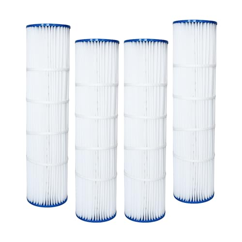 DPM Quad DE Cartridge Set Replacement for Pentair Quad DE 80 Pool Filter Pleated Element 4 Pack Made in USA | Replaces C-6980 FC-1962 FC-6480 178655 (80 Sq Ft (26 3/4" Height) Quad DE80)