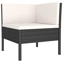 LKJVFCPW 12 Piece Patio Lounge Set, Modular Outdoor PE Rattan Furniture Sofa with Cushions, Garden Sectional Conversation Set for Backyard, Deck, Poolside - Black