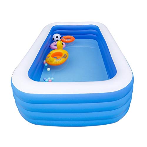 Inflatable Pool for Adults Extra Large Deep Family Interaction Water Party Thick Wear-Resistant Cold-Resistant PVC Material 318x180x75 cm Backyard