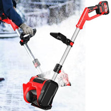 HYUIO Handheld Cordless Electric Snow Shovel,Cordless Electric Snow Blower,Electric Snow Shovel/Foldable Snow Thrower,with 2 Battery and Charger,B