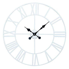 WKNHHL Outdoor Garden Wall Clock, Retro Wrought Roman Numeral Iron Art Wall Clock Garden Clocks Outdoor Waterproof Indoor Outdoor Decoration Outside Clock Outdoor Wall Clock Met