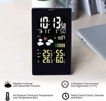 JDXQBLD Weather Station Wireless Indoor Outdoor, 12h Weather Forecast with 1 Outdoor Sensor, Temperature Humidity Monitor Gauge with Weather Clock, HD Color Large Scree
