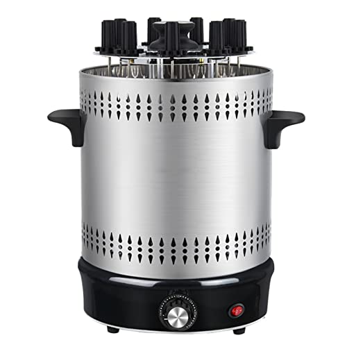 Dntum Multi-Function Vertical Rotisserie Oven, Electric Grill Smokeless, Broil Roasting Kebab Rack, Rotating Oven Barbecue Grill, with Timing Function, for Commercial and Home Use