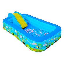 LSSOAZZVVN Outdoor Inflatable Swimming Pool Foldable Inflatable Slide Pool Kids Swimming Pool Water Fun Bathtub Folding Adult Bath Tubs Dog Pet Bath for Home Backyard Garden (B:440X210X