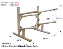 Log Kayak Rack Freestanding 2-Place Kayak Storage System Natural Finish
