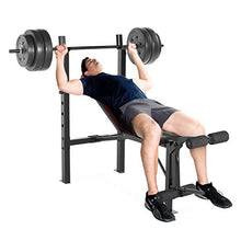 CAP Strength Standard Bench with 100 lb Weight Set, Leg Developer, Flat Black