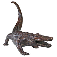 Design Toscano Gator on the Prowl Spitting Bronze Alligator Garden Statue Bronze