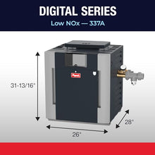 Raypak 333K BTU Low NOx Digital IID Natural Gas Commercial Pool Heater ASME I Bronze Header I Copper Heat Exchanger I Digital Controls (017707)