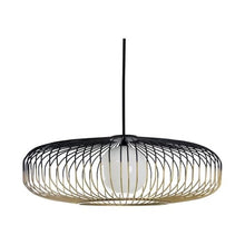 MAKLAINE 43" 1-Light Modern Metal Extra Large Pendant Light Black