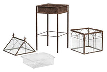 H Potter Freestanding Glass Wardian Case Plant Stand, Large Terrarium