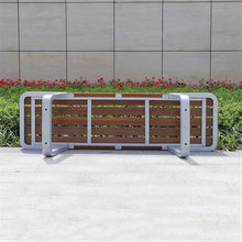 GRFIT Outdoor Bench Wooden Bench Backless, Stainless Steel Structure, Outdoor Chair for Park, for Porch, Patio, Patio Seat, Garden Bench