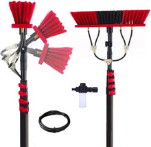 Washing Brush with Telescopic Handle 3.6-6 m Extendible for Cleaning Solar System Patio Roof Window Cleaning Photovoltaic Conservatory Cleaning Set PV System Cleaning,35cm Brush,4.