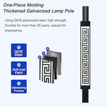 LYUCAYHQ 10Ft to 20Ft Light Poles for Outside, Portable Outdoor Light Pole, Solar Street Light Pole Accessory for Street, Patio, Backyard, Basketball Court, Park(600cm/20ft)
